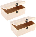 WSICSE 2 Pack Unfinished Wood Boxes by WSICSE
