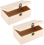 WSICSE 2 Pack Unfinished Wood Boxes by WSICSE