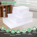 600Pcs Dish Packing Supplies for Moving, 300 Cushion Foam Wrap Pouches & Sheets - Image 4