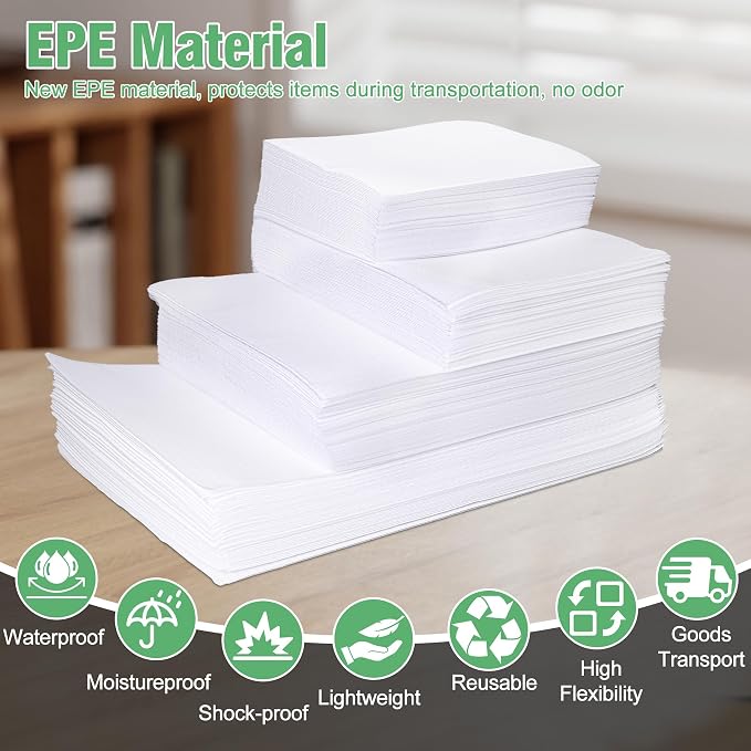600Pcs Dish Packing Supplies for Moving, 300 Cushion Foam Wrap Pouches & Sheets - Image 4