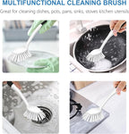 SetSail Dish Brush with Handle, 2 Pack Stiff Bristles Dish Scrubber with - Image 6