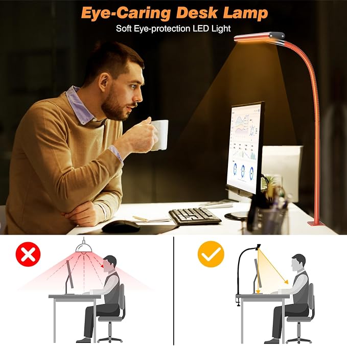 Airlonv LED Desk Lamp for Office Home, Eye-Caring Desk Light - Image 6