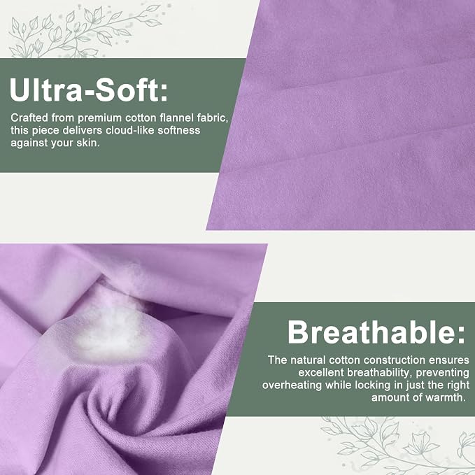 59”W Cotton Flannel Fabric, Super Soft 150GSM, Medium Weight Solid Arts & - Image 3