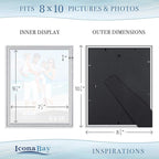 Icona Bay 8x10 Picture Frames, 6 Pack, Contemporary, Inspirations | These Icona - Image 3