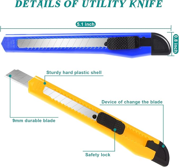 20-Pack Retractable Utility Cutter | Auto-Lock Design - Image 2