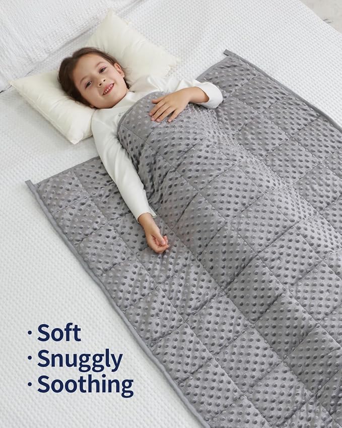 Mr. Sandman Weighted Blanket 3LBS 36 x 48 Inches, Minky Dots Heavy Blanket - Image 7