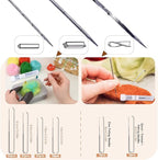 SOCNITC Needle Felting Tools, 4.5"x3.5" Wool Felt Pad, Wooden Handle Finger Cots - Image 3