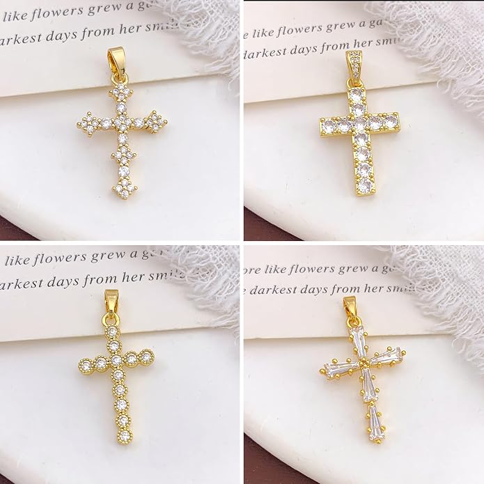 7Pcs Exquisite CZ Charms for Jewelry Making, Cubic Zirconia Gemstone, Prong - Image 8