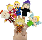 6 Pcs Fairy Tale Finger Puppets Set, 4 inch Fairy Tale Members Soft Plush Hand by JUSTQUNSEEN