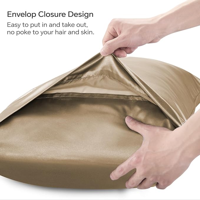 BEDELITE Satin Body Pillow Cover, Super Soft and Cooling Body Pillow Pillowcase - Image 4