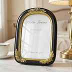 Cuspin Vintage 5x7 Picture Frame Black and Gold, Ornate Arched Resin Photo Frame - Image 7