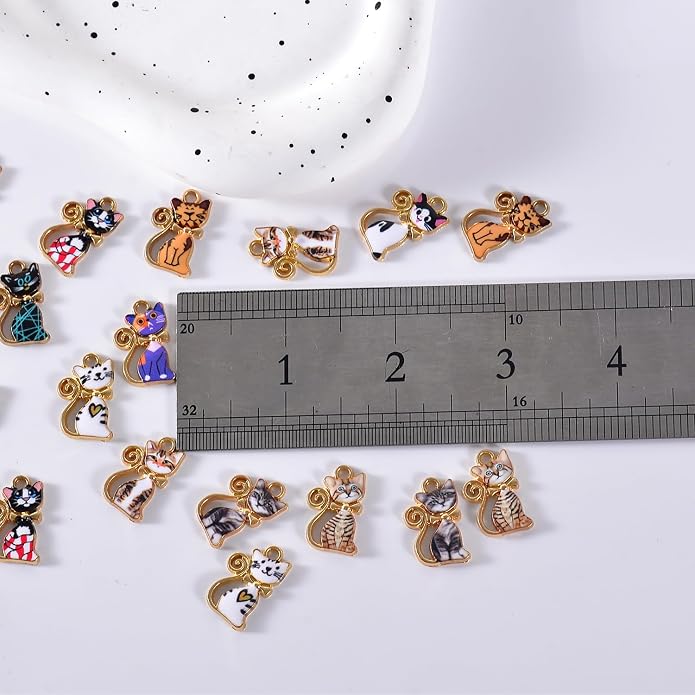 Bulk Gold Enamel Charms for Jewelry Making, Colorful Metal Charms Pendant for - Image 6