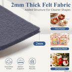 12" x 12" Felt Sheets for Crafts, 2mm Stiff Felt Fabric, Dark Gray | 2mm Thick - Image 2