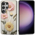 Case for Samsung Galaxy S25 Ultra Case, Faux Embroidery Boho Floral Design by Kapadiy
