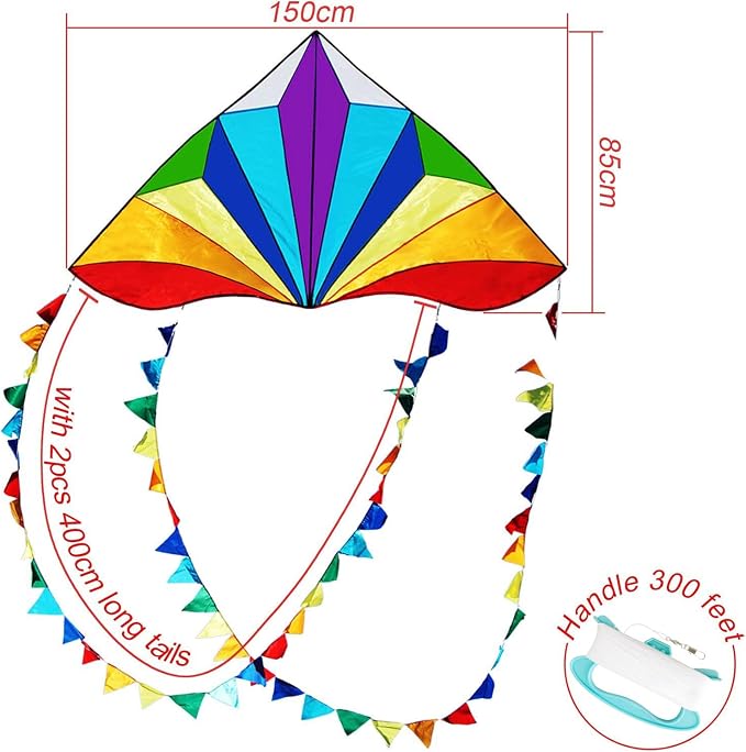 HONBO Large Delta Kite for Kids & Adults, Extremely Easy to Fly Kite for Beach - Image 7