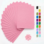 Pink Felt Fabric Sheets Stiff 20 Pcs 8" X 12", 1mm Thick Assorted Color Sewing by FANOMMI