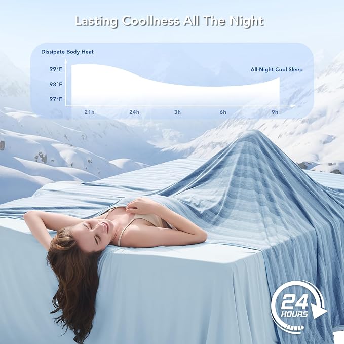 GOHERO Cooling Blanket King Size- 100"x90" Summer Cooling Throw Blanket - Image 3