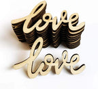 30pcs Little Love Wood Crafts DIY Cutout Wooden Slices Embellishments - Image 6