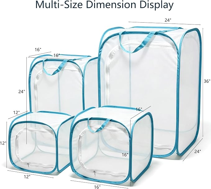 Insect & Butterfly Habitat Cage, Portable Pop-Up Terrarium - Image 2