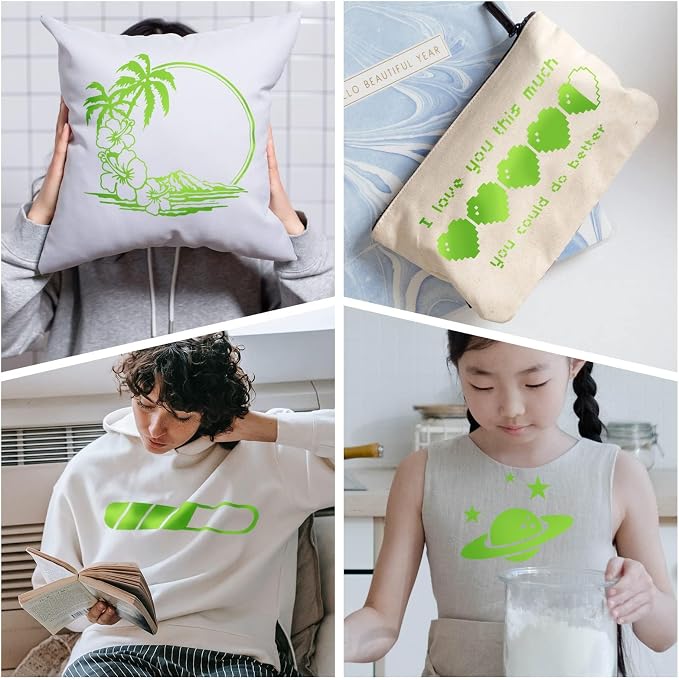 VinylRus Heat Transfer Vinyl-12” x 35FT Apple Green Iron on Vinyl Roll - Image 2