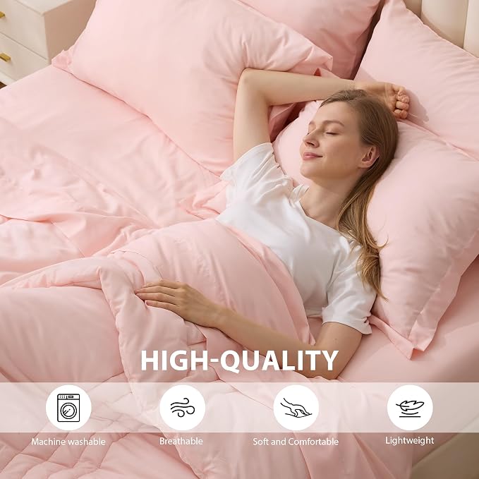 Twin Comforter Set Pink - Image 4