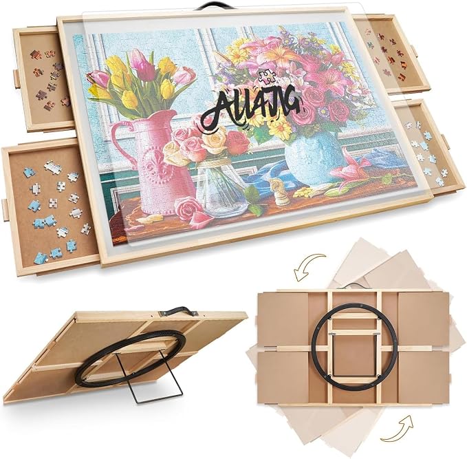 ALL4JIG 2000 Pieces 2-in-1 Tilting & Rotating Puzzle Board, 40.16" x by ALL4JIG