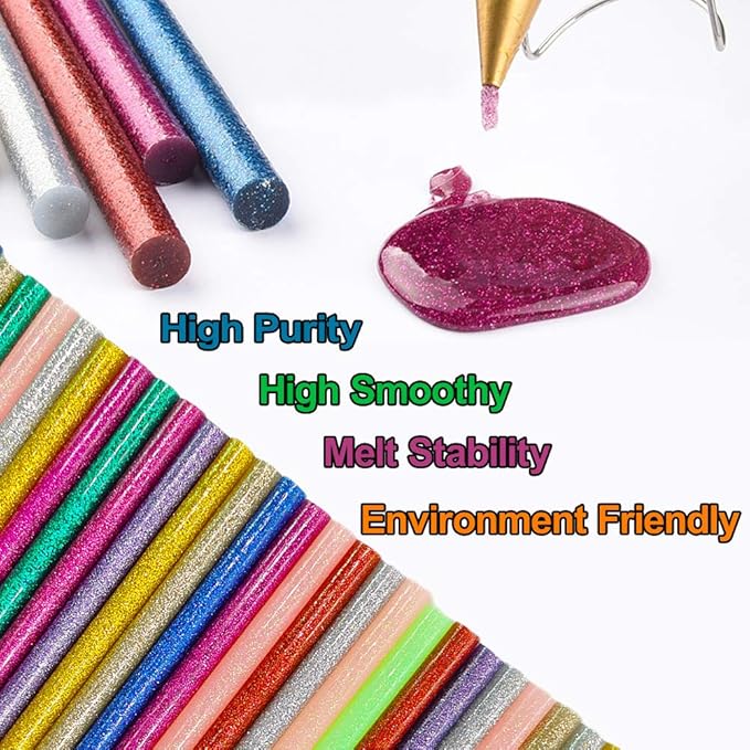 Ewparts Glitter Glue Sticks 14 Colors 84 Pack - Image 3