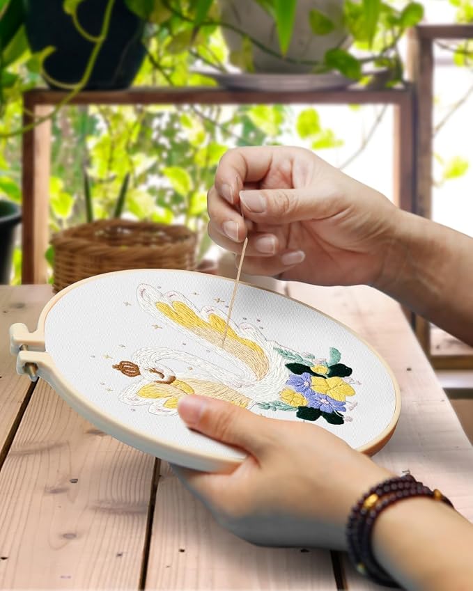 TINDTOP 3 Pack Embroidery Kit for Adult Beginners, Embroidery DIY Starter Kit - Image 4
