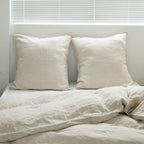 Simple&Opulence 100% Washed Linen Euro Shams 26'' x 26'' Pack of 2, Basic Style - Image 5