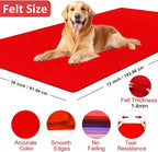 XSEINO Red Large Felt Fabric 72" X 36 ", 1.4 mm Thick Soft Felt Fabric Sheet - Image 2