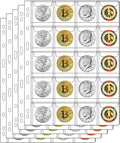 20-Pocket Coin Pages for Collectors, Standard 9-Hole Coin Collection Pages fit by Suremita