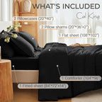 MUXHOMO 7 Pieces California King Comforter Set, Seersucker Bed in a Bag Cal - Image 4
