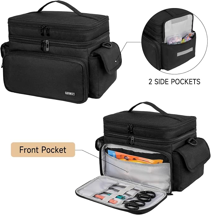 LEFOR·Z Large Sewing Supplies Organizer, Double-Layer Sewing Accessories - Image 5