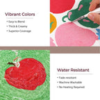 Nicpro 18 Colors Metallic Fabric Paint Permanent Soft Fabric Paint - Image 3