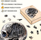 City Skull Puzzles Adults Gifts Wooden 175 Pieces 11.4 * 10.5in - Image 3