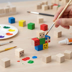 Wood Blocks for Crafts, Unfinished Wood Cubes, 1cm Natural Wooden Blocks - Image 7
