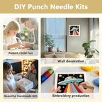 Doodlream Space UFO Needle Kit for Beginner, 9.4"x 9.4" Rainbow Beam Punch - Image 4