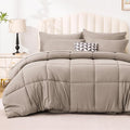 Love's cabin Twin XL Comforter Set Light Brown, 5 Pieces Twin XL Bed in a Bag by Lovescabin