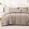 Love's cabin Full Comforter Set Light Brown, 7 Pieces Full Bed in a Bag by Lovescabin