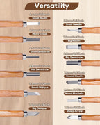 UCEC 12 Pack Linocut Wood Carving Tools Set Linoleum Hand Wood Carving Kit - Image 2