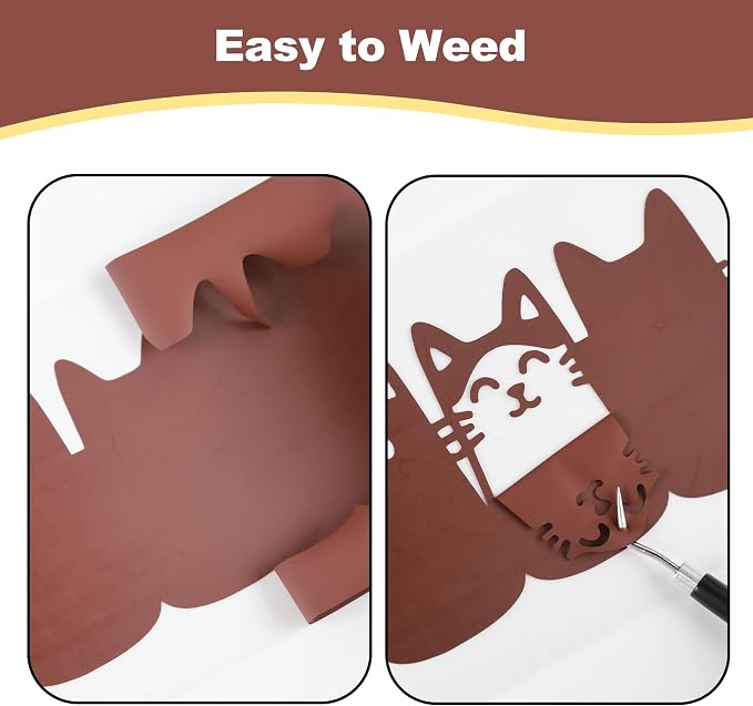 guangyintong Heat Transfer Vinyl Rolls 12" x 10ft, PU Chocolate HTV Vinyl - Image 4