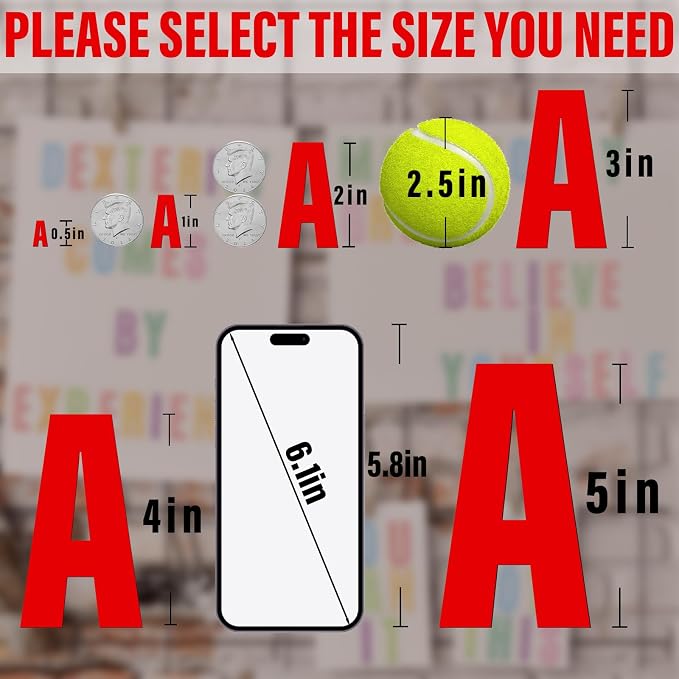 Letter Stickers, Mailbox Numbers, 0.5 Inch Waterproof Vinyl Alphabet | 1/2 Inch - Image 6
