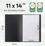 Nicpro 11x14 Art Portfolio Folder, 30 Pockets Display 60 Pages Art Painting - Image 2
