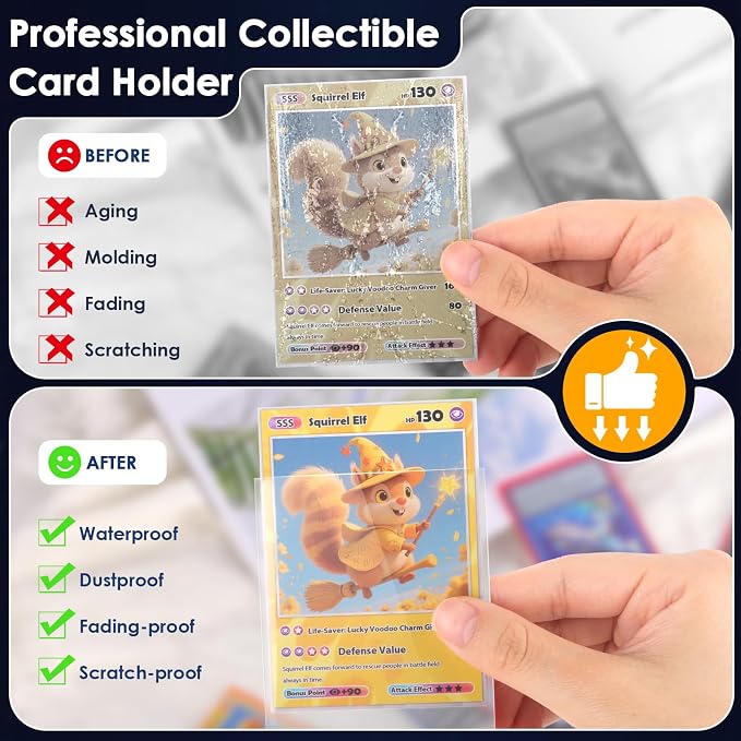 Kitoyz 500Pcs Card Sleeves for Trading Card, Matte Card Sleeves Deck Card - Image 5