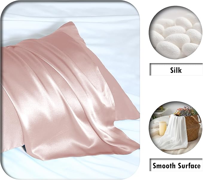 Mulberry Silk Pillowcase for Hair and Skin Standard Size 20"X 26" Pillow Case - Image 2