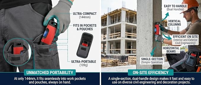 Pocket Spirit Level Ruler – Magnetic Base & Durable Aluminum Construction – - Image 9