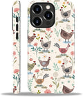 ZHEGAILIAN Case for iPhone 15 Pro, Chicken Farmhouse Animal Rooster Durable by Home