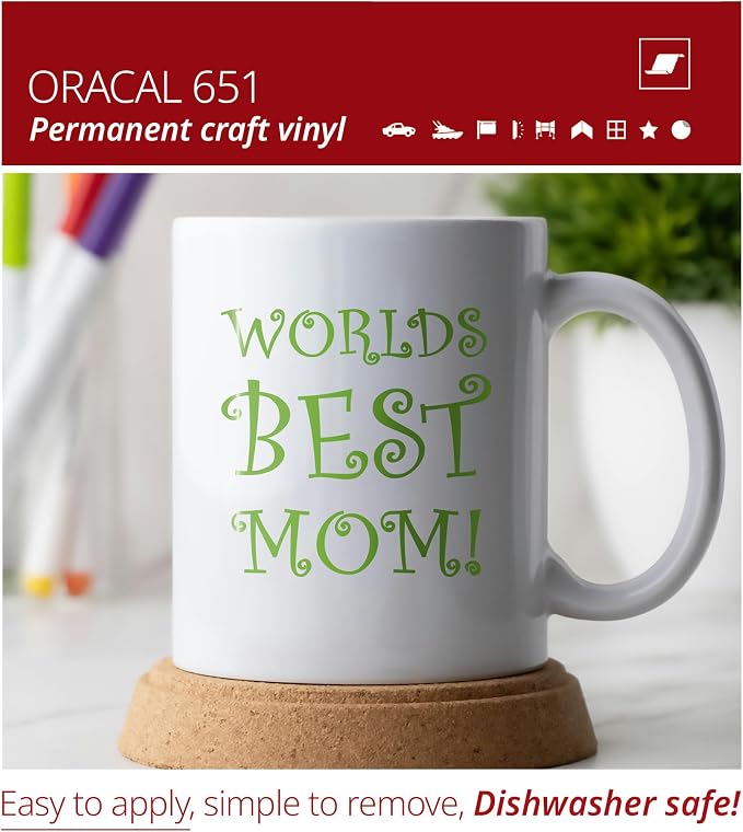 ORACAL 651 Gloss Lime Tree Green Permanent Vinyl Tape Roll – Premium Adhesive - Image 2