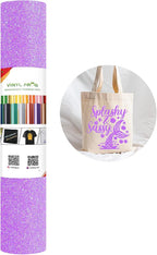 VINYL FROG Neon Purple Glitter Heat Transfer Vinyl Roll 10"x5ft Bright Purple - Image 8