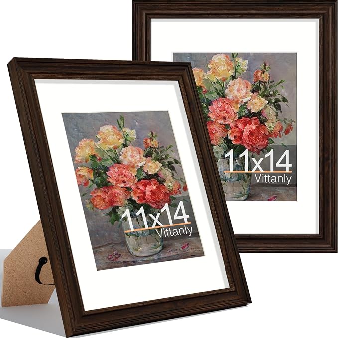 Vittanly 11x14 Picture Frames Set of 2, Ornate Vintage Photo Frame by Vittanly